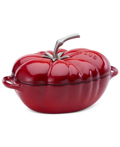 Эмалированная чугунная кастрюля Staub, 3-Qt. Tomato Dutch Oven