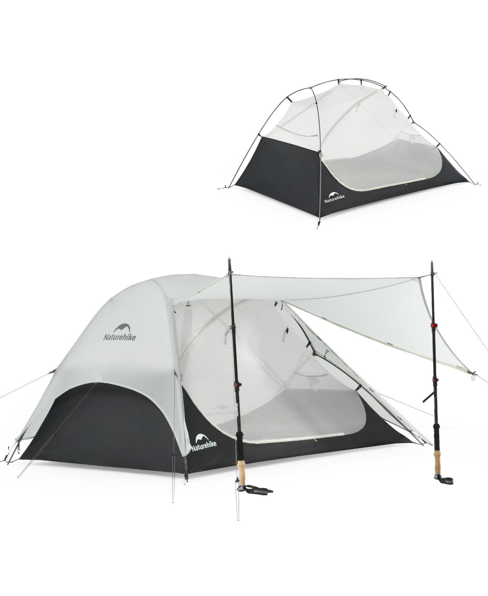 Naturehike Star River UL 2 Person Backpacking Tent, Double Layer Waterproof Two Person Tent, Lightweight Backpacking Cycling 2 Person Tent