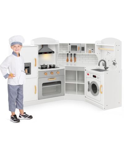 Mecale Corner Wooden Play Kitchen, Ages 3+