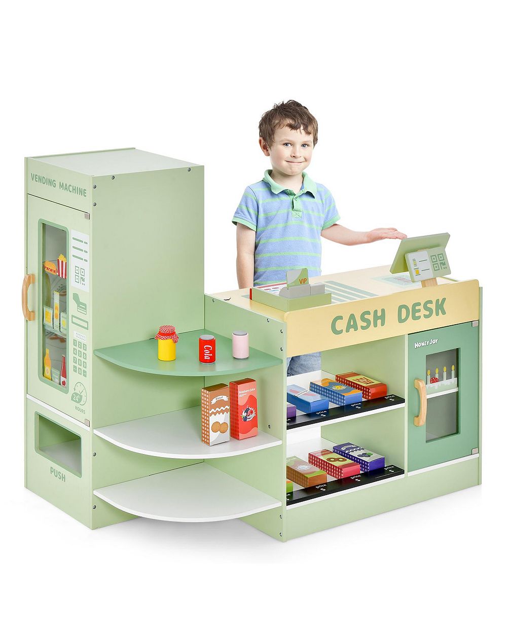 Детский игровой набор Mecale Wooden Supermarket с кассой