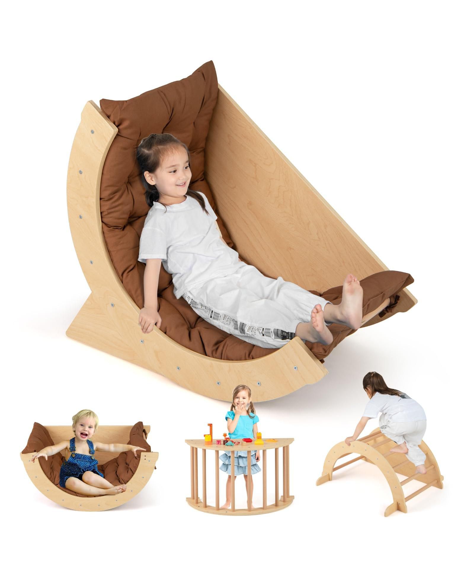 Детский игровой аркадный мат Mecale Climbing Arch с подушкой Montessori