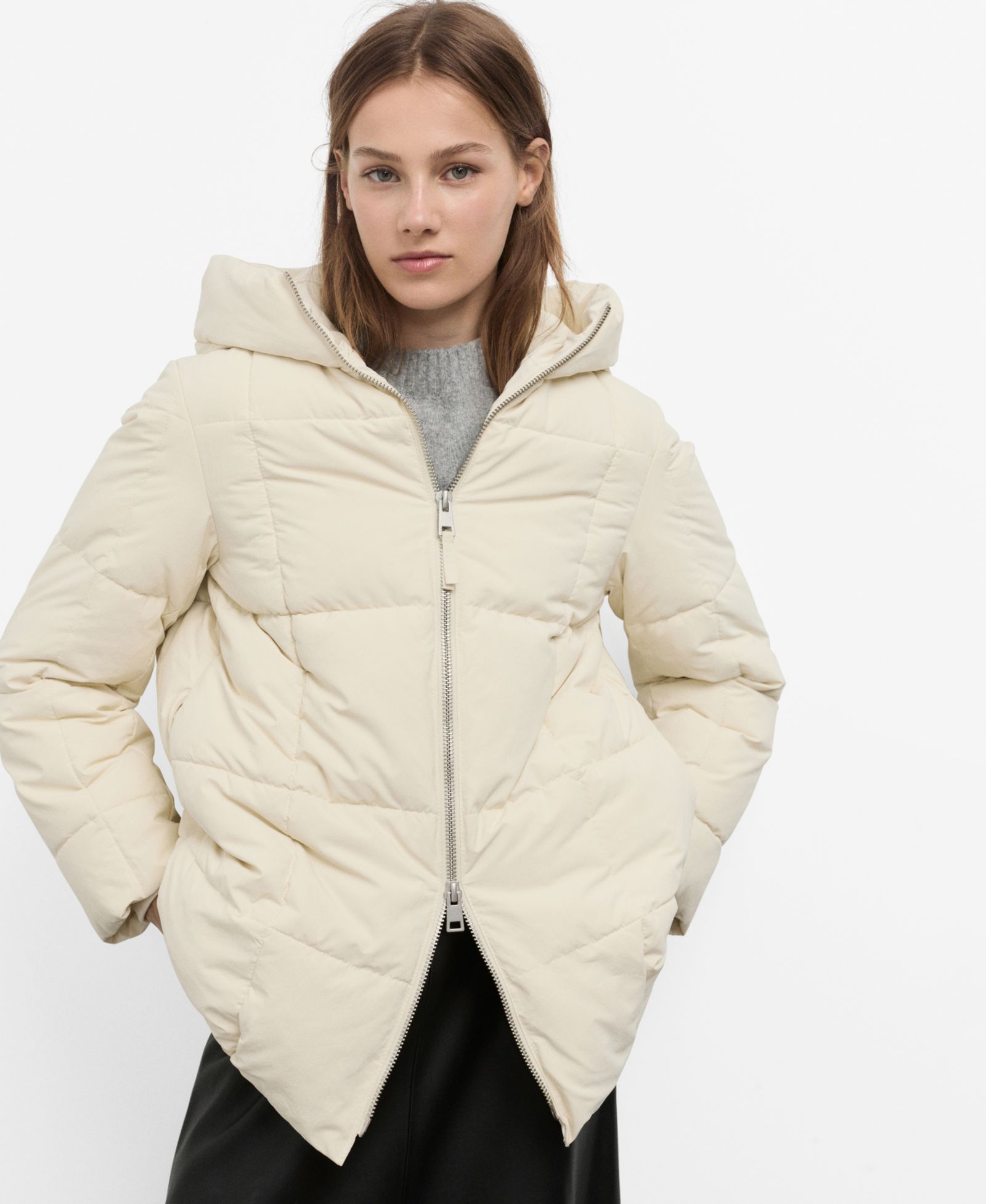Mango Women's Hood Puffer Coat