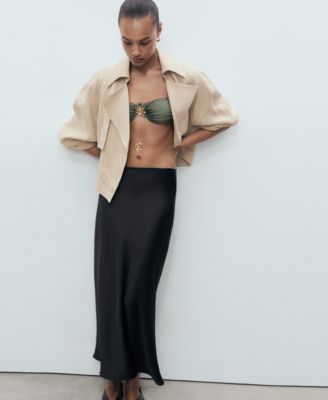 Женская юбка Mango Satin Long