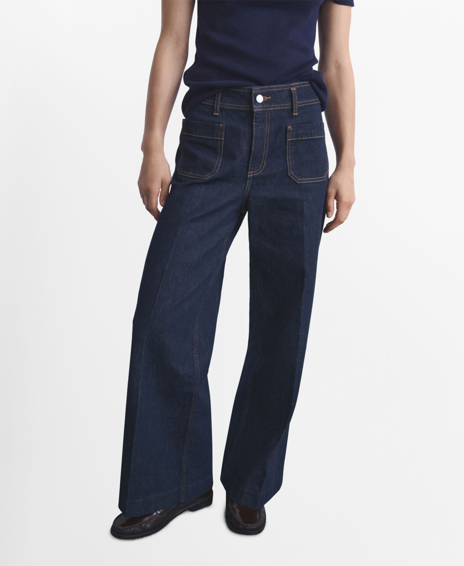 Джинсы Mango Women's Pockets Wide Leg