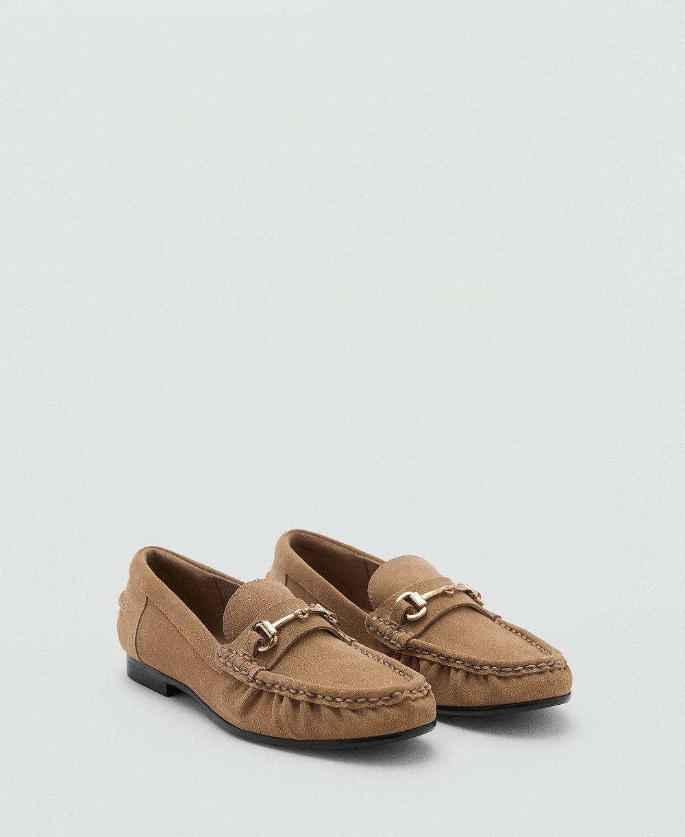 Женские мокасины Mango Buckle Suede