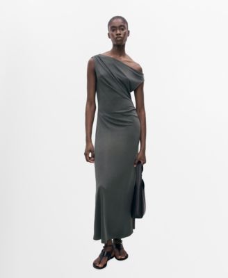 Женское асимметричное плиссированное платье Mango