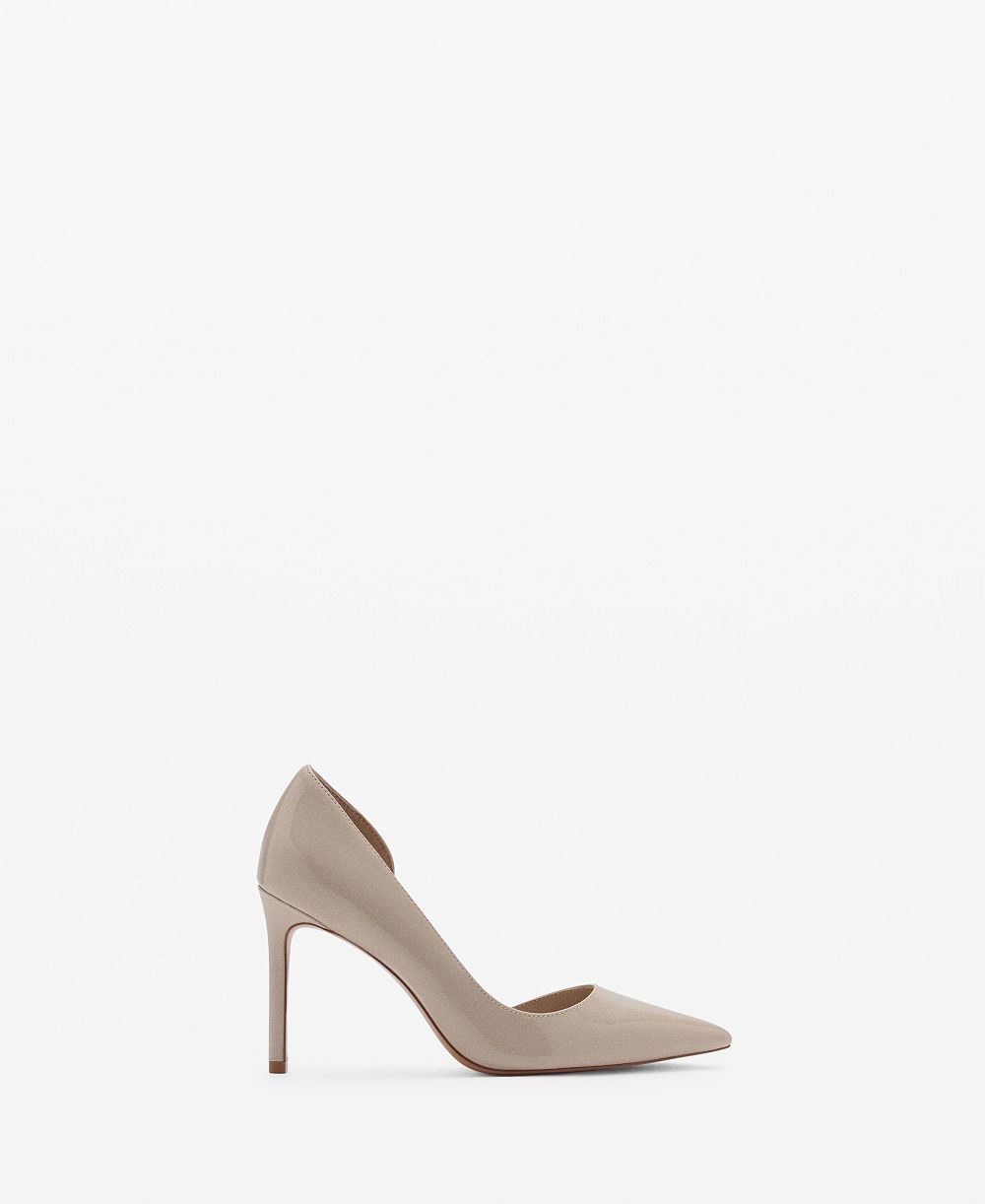 Женская обувь MANGO Asymmetrical Leather-Effect Heeled Shoes