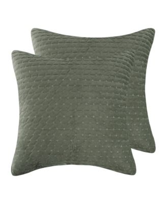 Levtex Home Velvet Stitch 2-Piece Sham Set, European