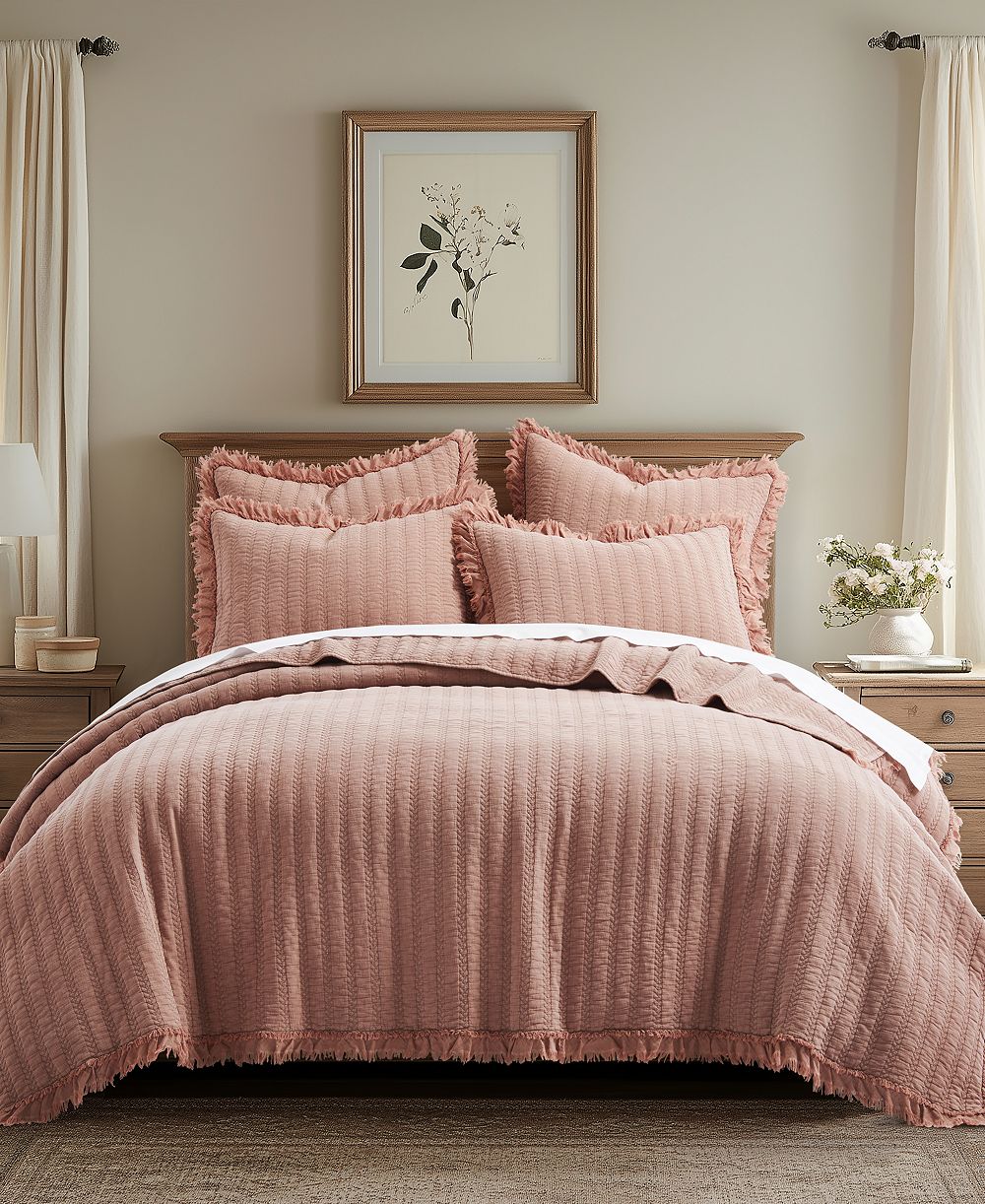 Комплект из 2 предметов: стеганое одеяло Levtex Home Wilhemina Stone Washed, Twin/Twin XL