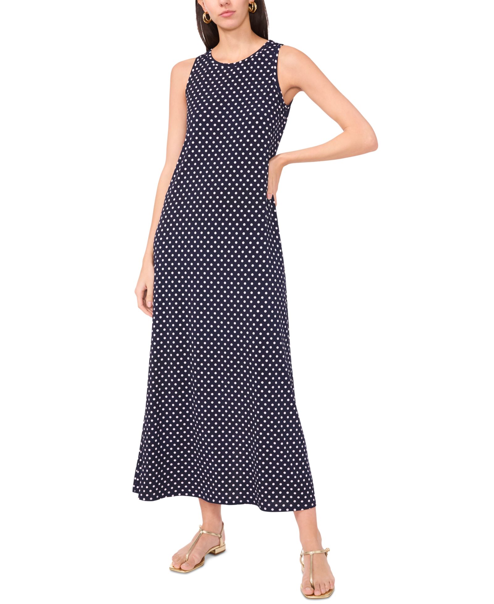 Vince Camuto Женское макси-платье Paisley-Print Square-Neck Smocked-Back Sleeveless