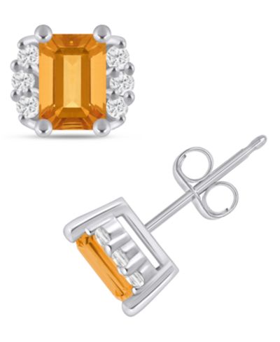 Citrine/ White Gold