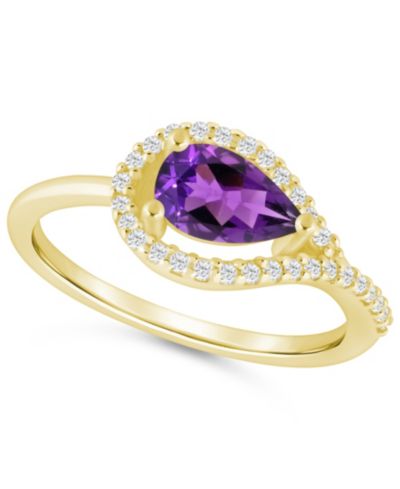 Amethyst/ Yellow Gold