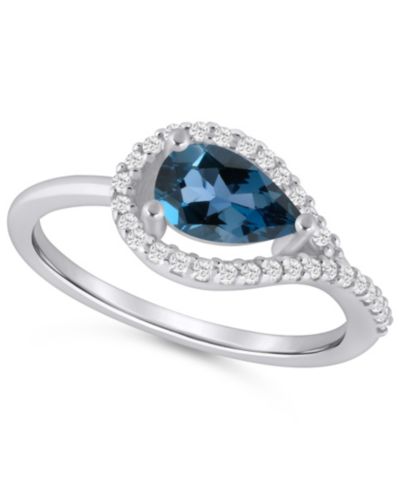 London Blue Topaz/ White Gold