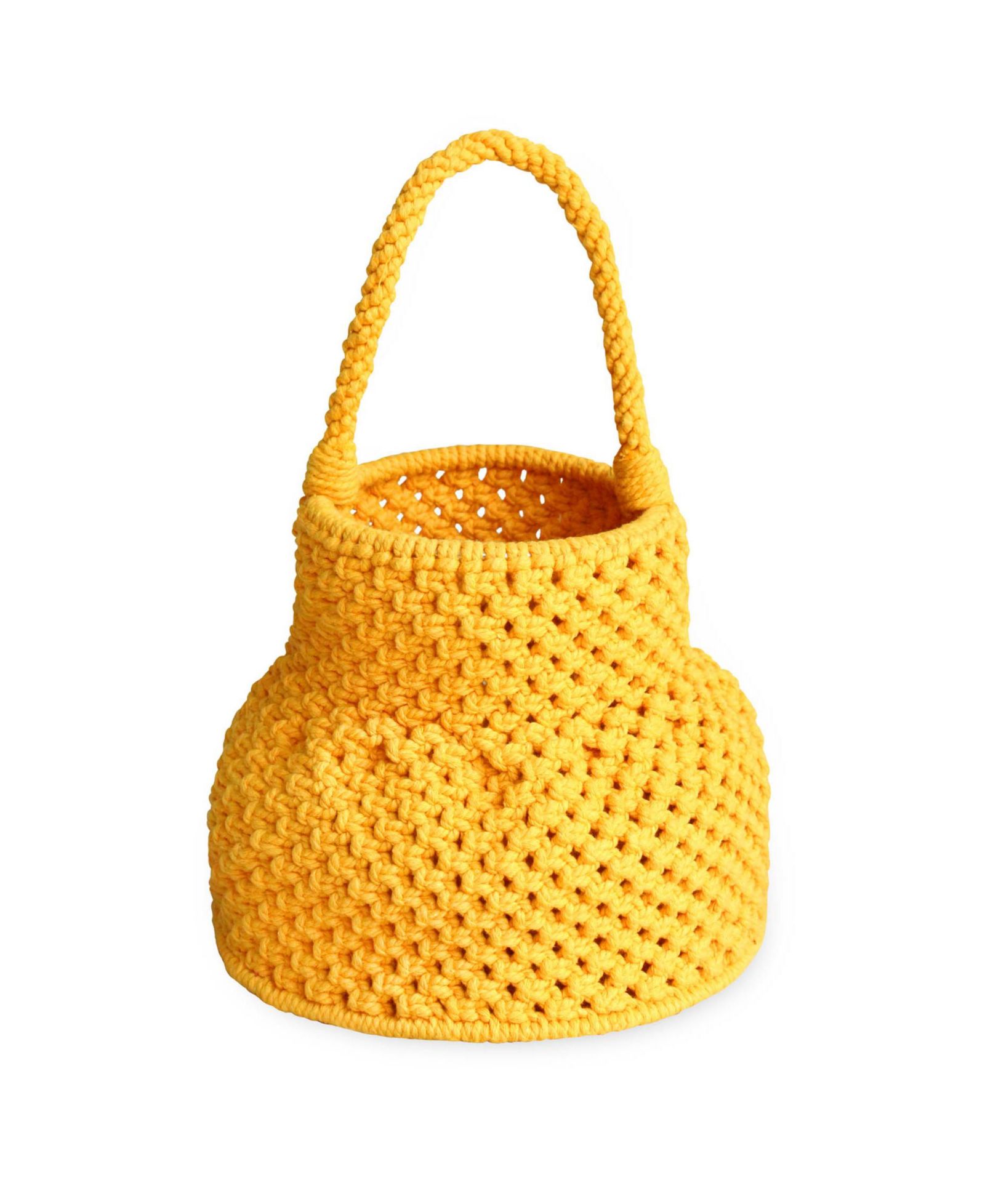 Сумка-корзинка PETITE NAGA Macrame Vessel in Butter Yellow