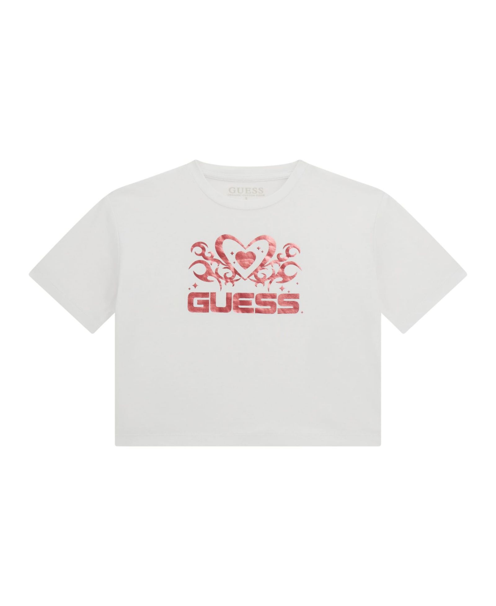 T-shirt Guess с коротким рукавом и логотипом с фольгой для девочек