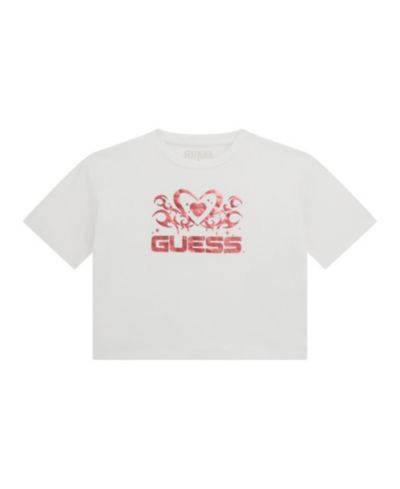 T-shirt Guess с коротким рукавом и логотипом с фольгой для девочек