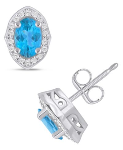Blue Topaz White Gold