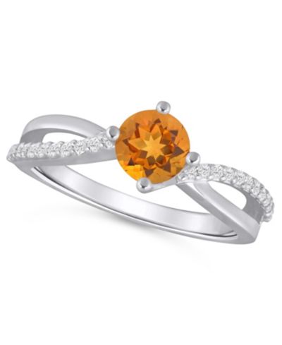 Citrine/White Gold