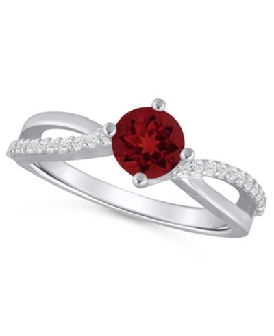Garnet/White Gold
