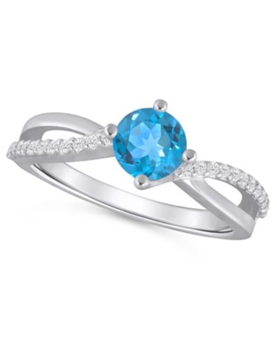 Blue Topaz/White Gold