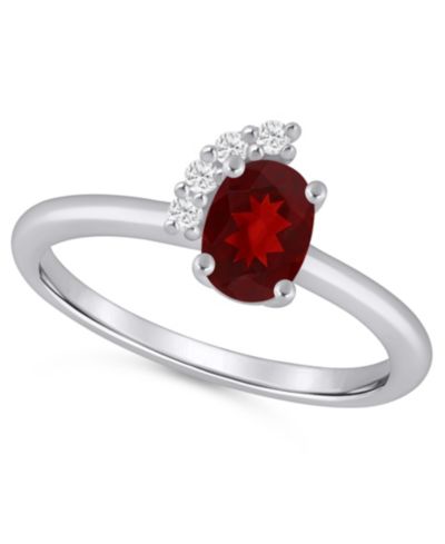 Garnet/White Gold