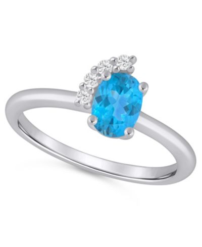 Blue Topaz/White Gold