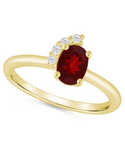 Garnet / Yellow Gold