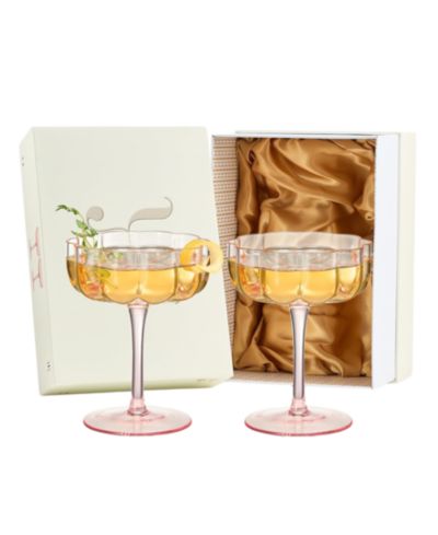 Коктейльные бокалы The Wine Savant Flower Coupe, набор 2 шт