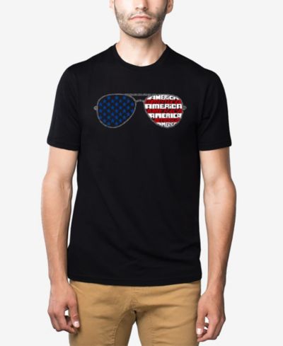 Мужская футболка LA Pop Art Cotton/Poly Blend Word Art - America Sunglasses