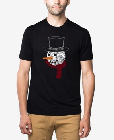 LA Pop Art Мужская футболка с принтом Snowman Face