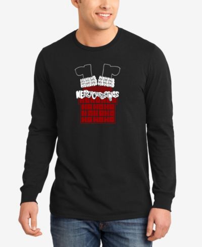Мужская футболка с длинным рукавом LA Pop Art Chimney Santa