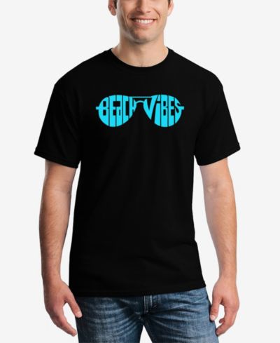 LA Pop Art Men's Beach Vibes Word Art T-Shirt