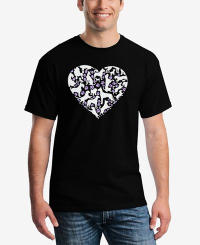 LA Pop Art Men's Dog Heart Word Art T-Shirt
