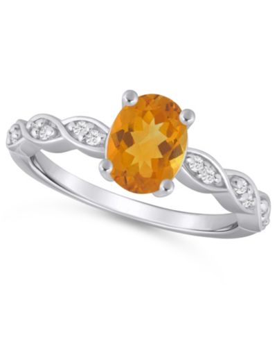 Citrine/White Gold