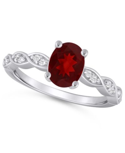 Garnet/White Gold