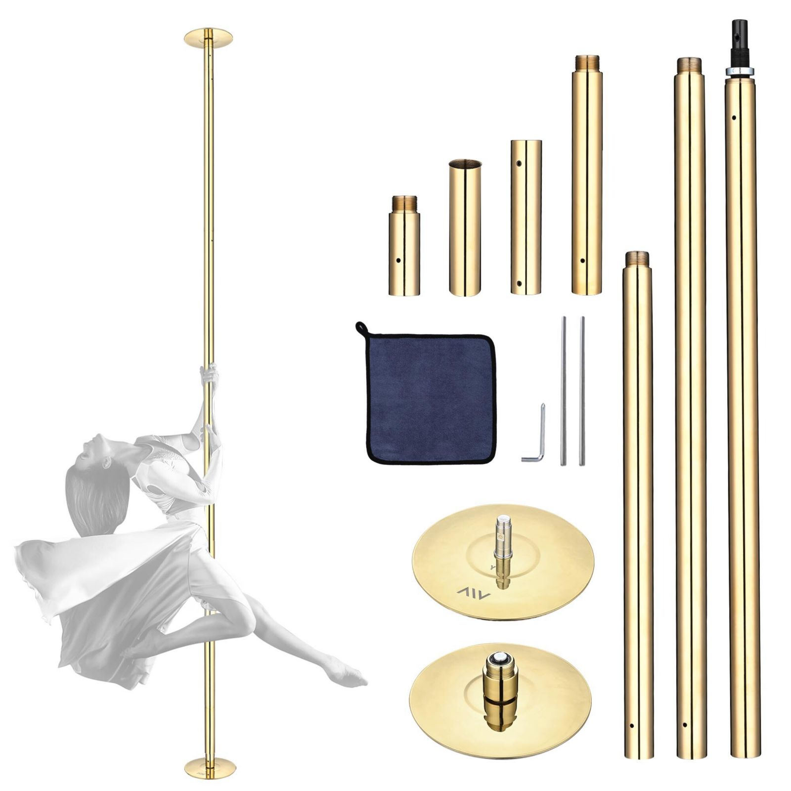Комплект для танцев Yescom 11 FT Spinning Static Dancing Pole