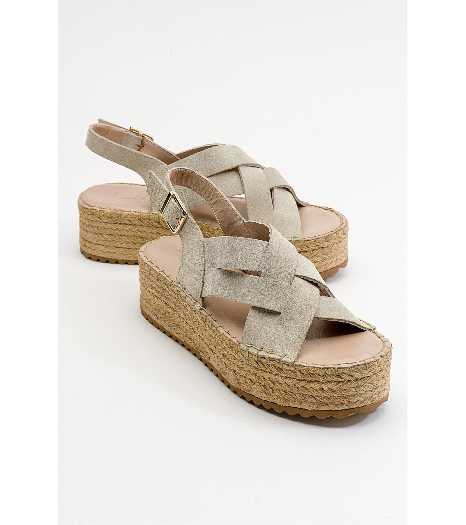 Lontano Suede Leather Platform Sandal (Women)