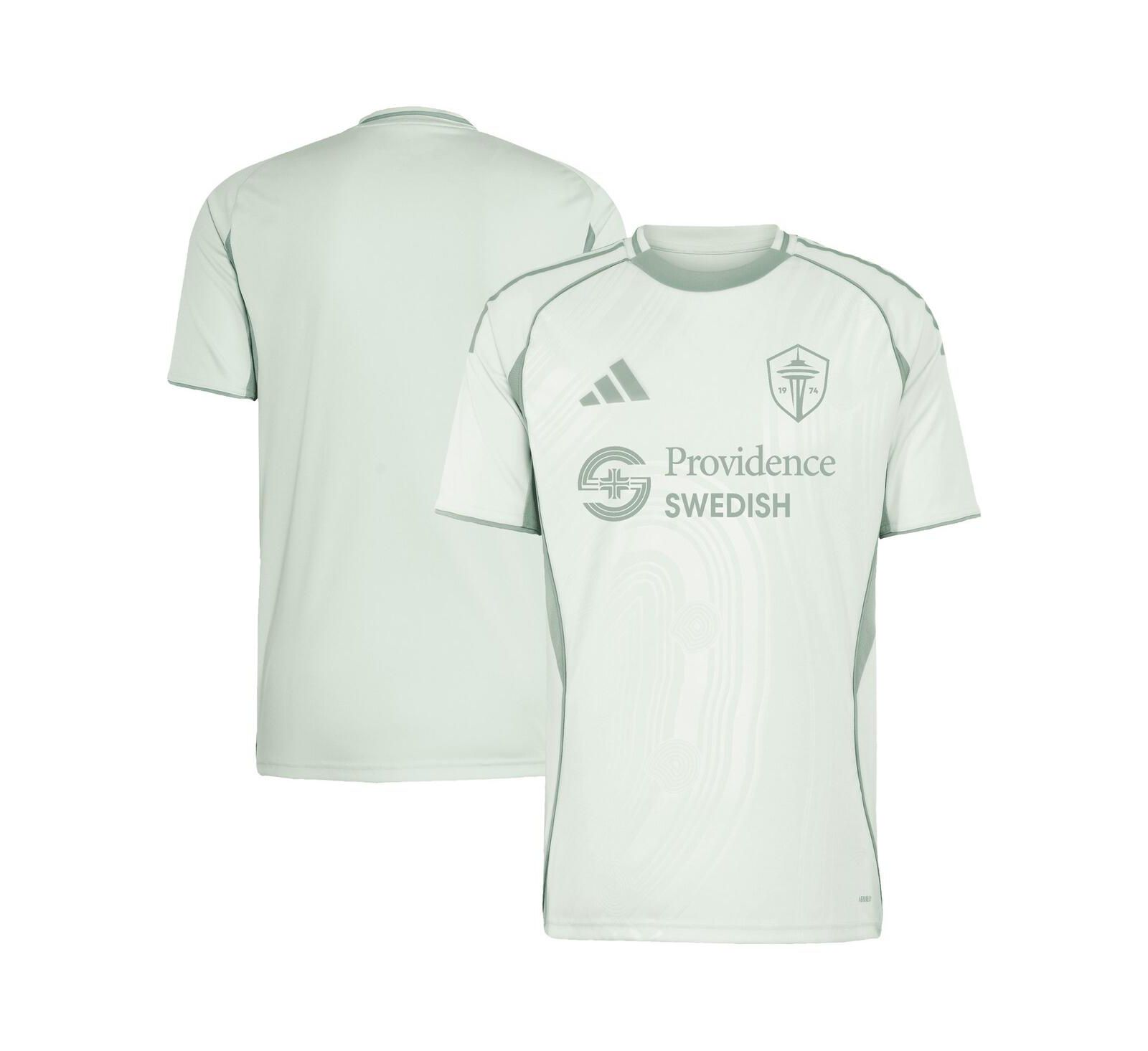 adidas Мужская джерси Seattle Sounders FC 2025 One Planet Pre-Match, светло-зеленая