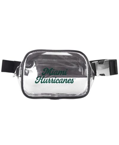 Logo Brands Miami Hurricanes Clear Belt Bag
