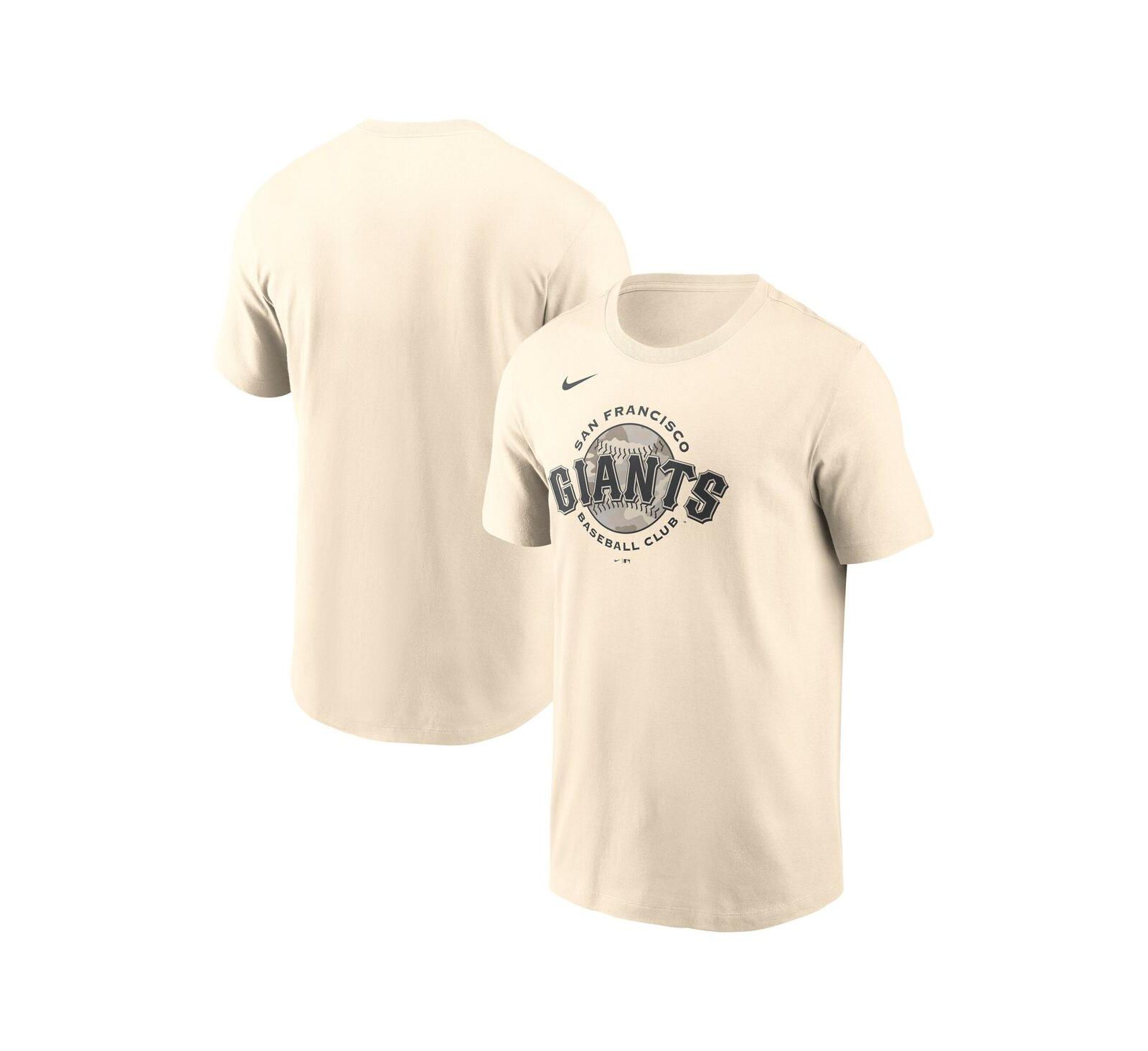Nike Men's Cream San Francisco Giants Camo Logo T-Shirt