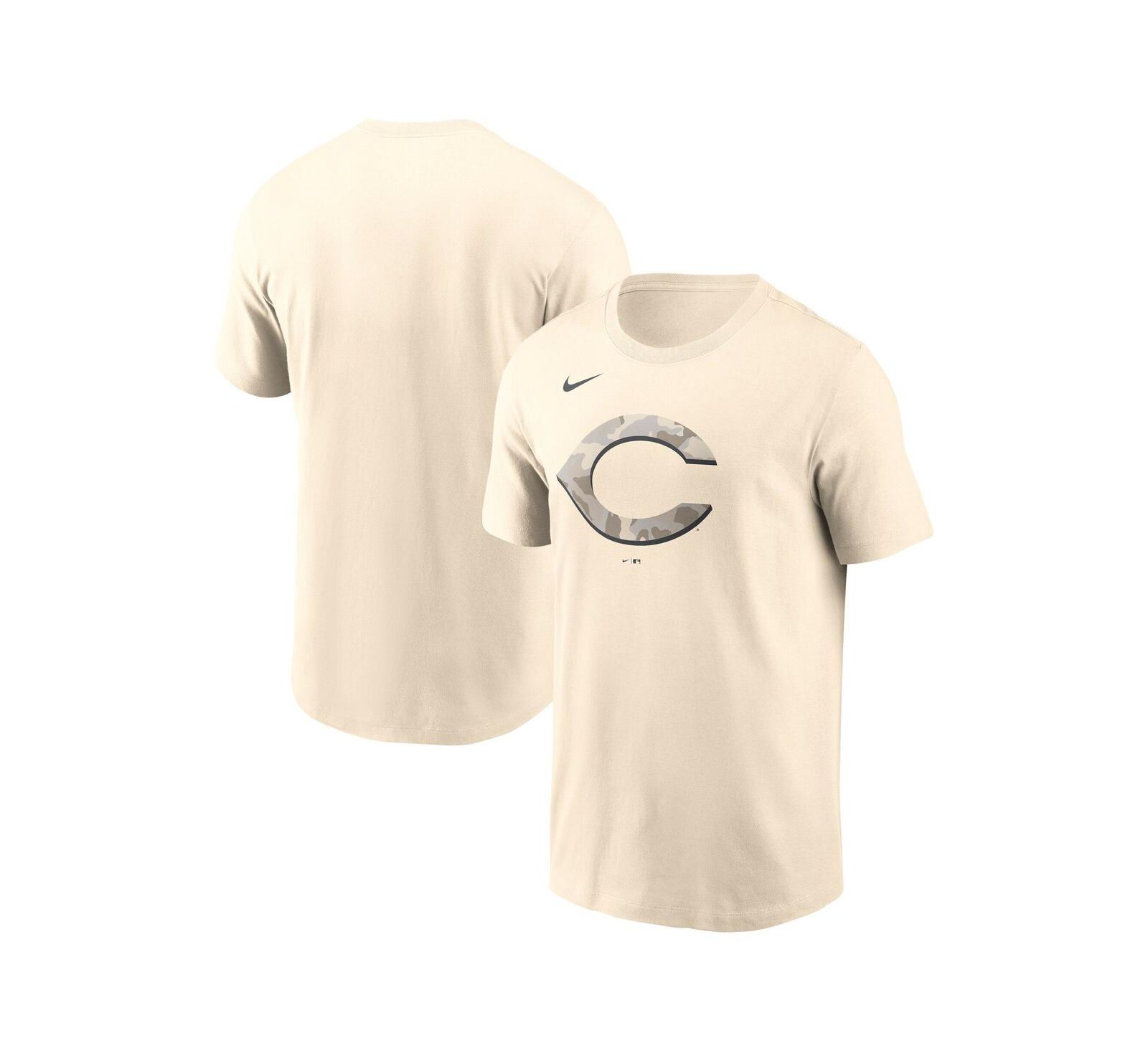 Nike Мужская футболка Cincinnati Reds Camo Logo Cream