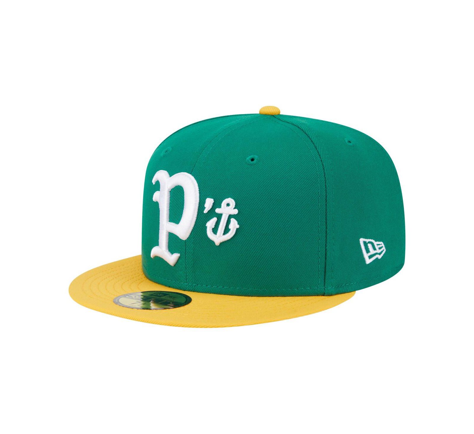 New Era Men's Green/Yellow Stockton Ports Authentic Collection 59FIFTY Fitted Hat