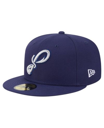 Мужская кепка New Era Navy Pensacola Blue Wahoo's Authentic Collection 59FIFTY Fitted