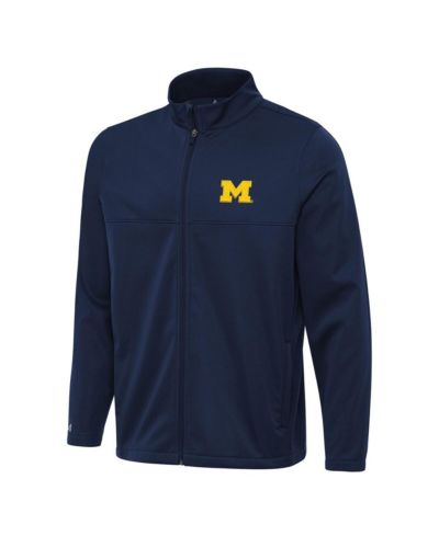 Мужская гольф-куртка Antigua Navy Michigan Wolverines Links 2 Full-Zip