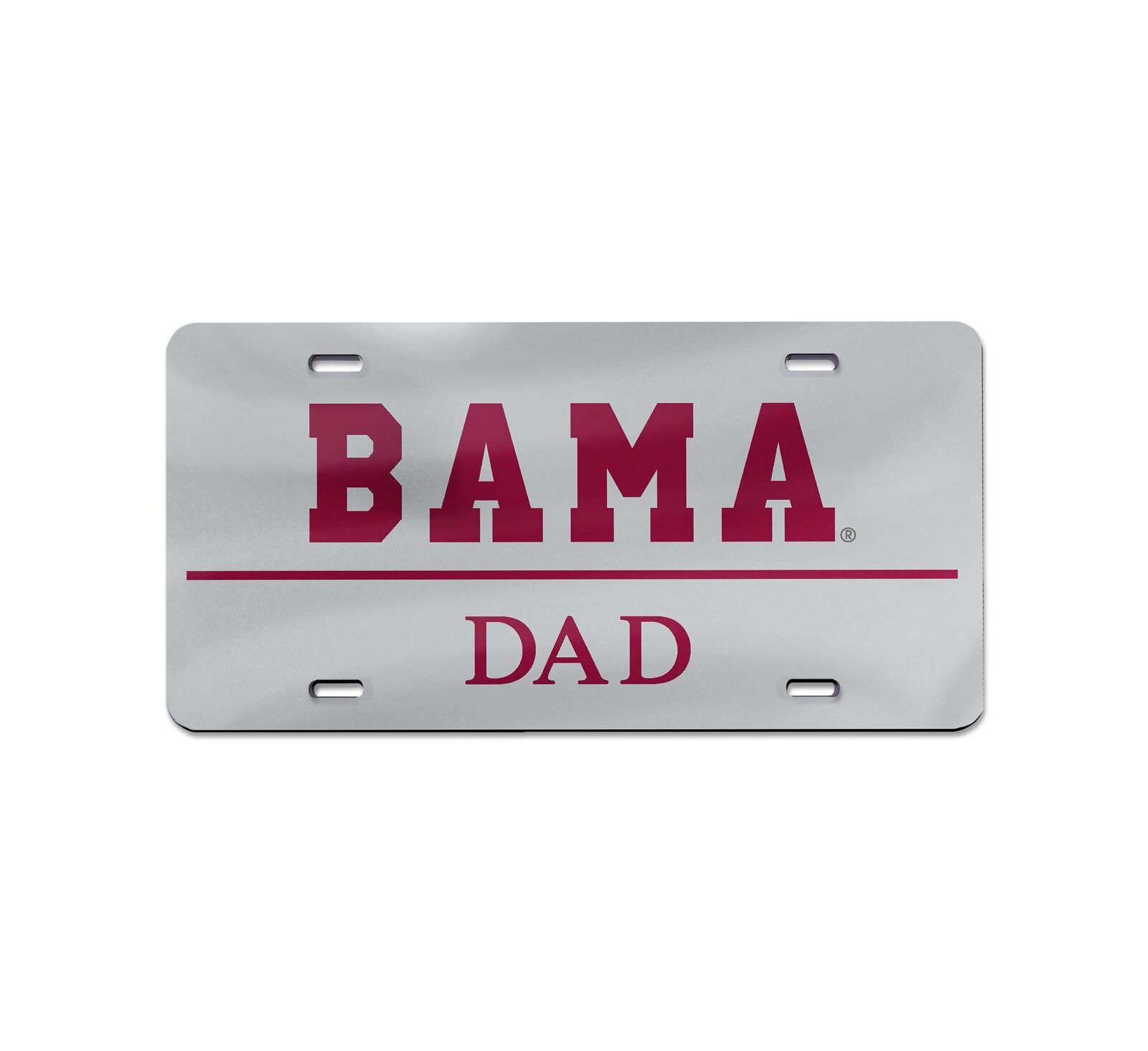 Wincraft Alabama Crimson Tide Dad Laser Cut Acrylic License Plate