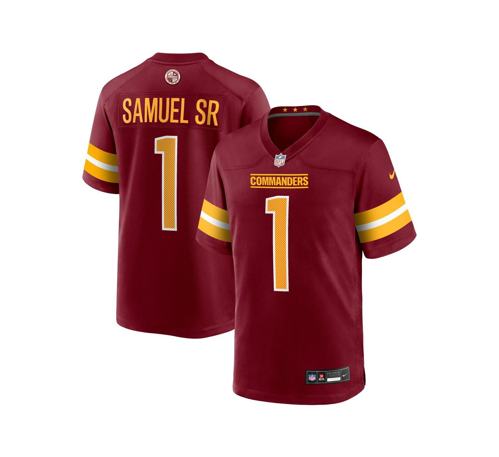 Мужской Nike Deebo Samuel Sr Burgundy Washington Commanders Game Player Jersey