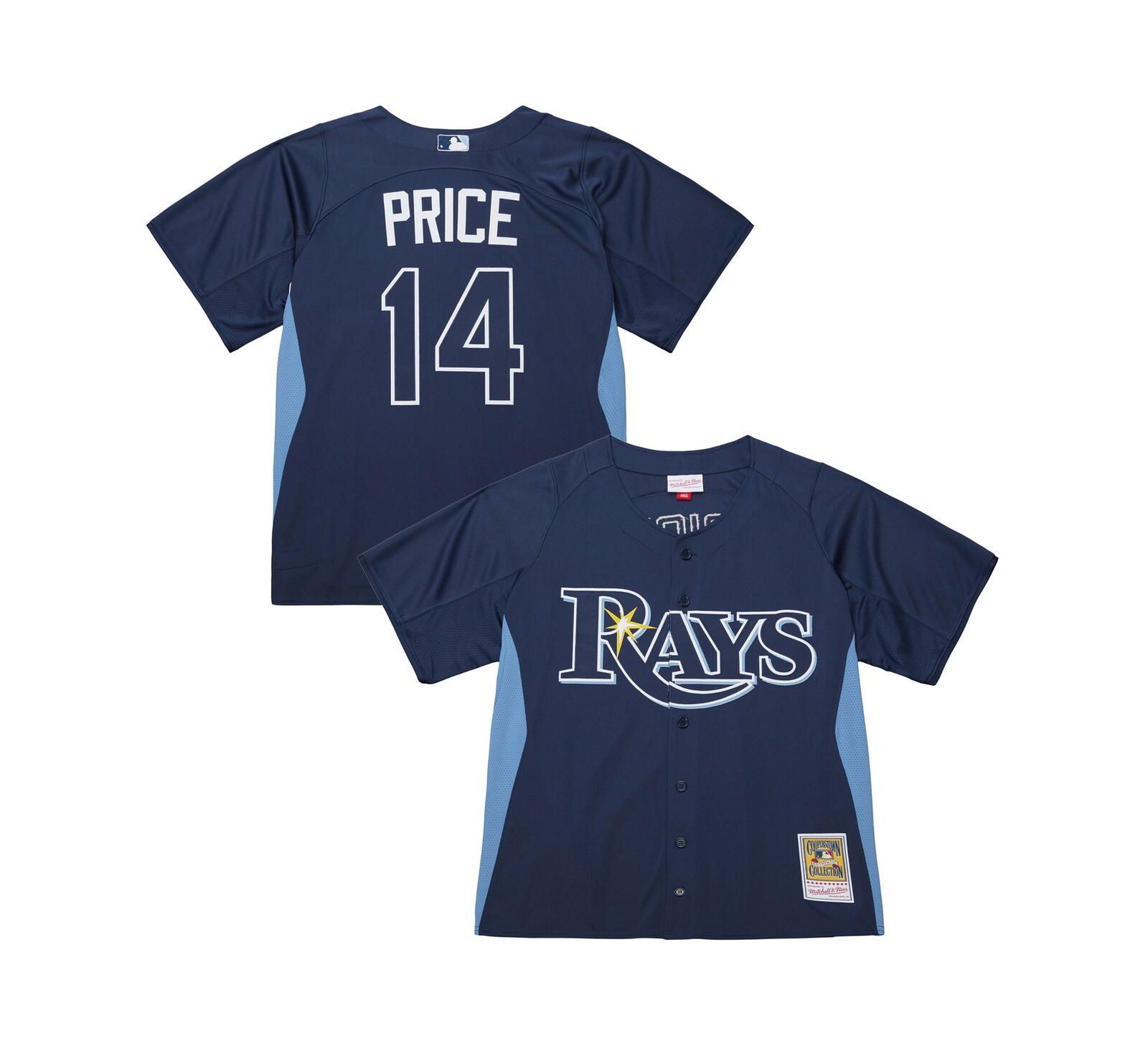 Mitchell & Ness Men's David Price Blue Tampa Bay Rays Authentic Batting Practice Jersey