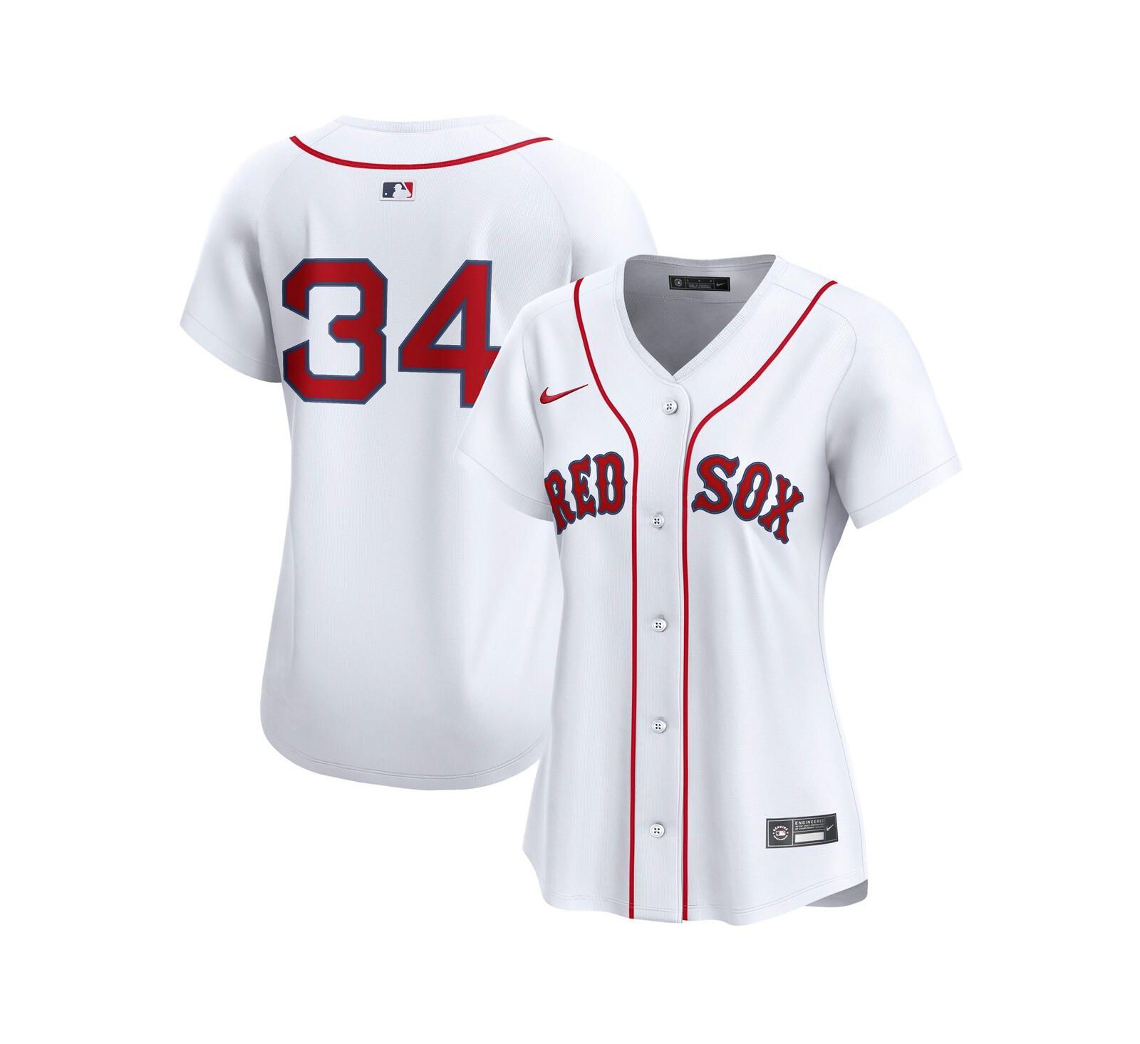 Женская джерси Nike David Ortiz White Boston Red Sox Home Retired Limited