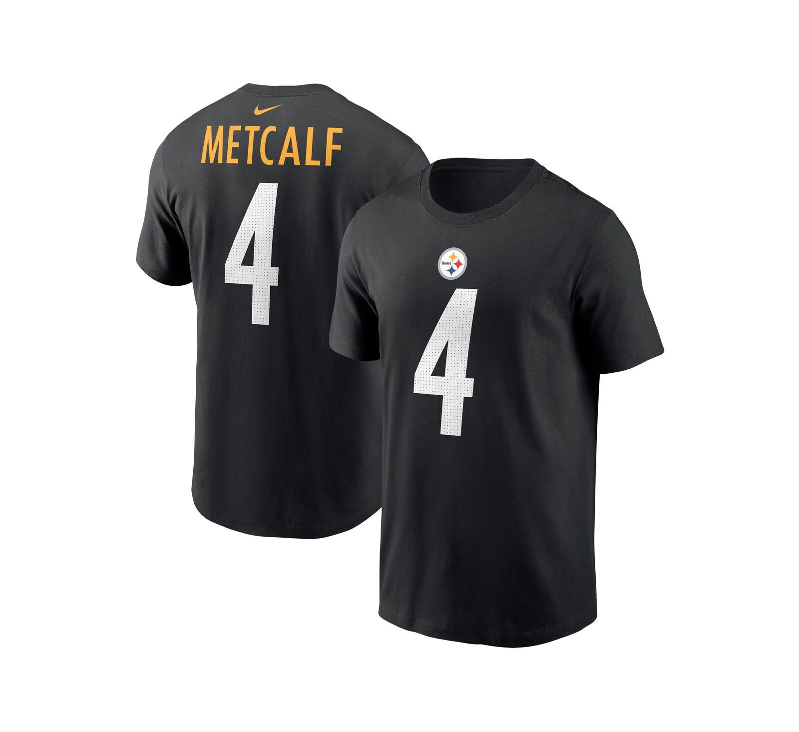 Nike Men's DK Metcalf Black Pittsburgh Steelers Name & Number T-Shirt