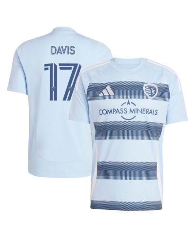 Adidas Men's Jake Davis Light Blue Sporting Kansas City 2025 One KC Replica Player Jersey